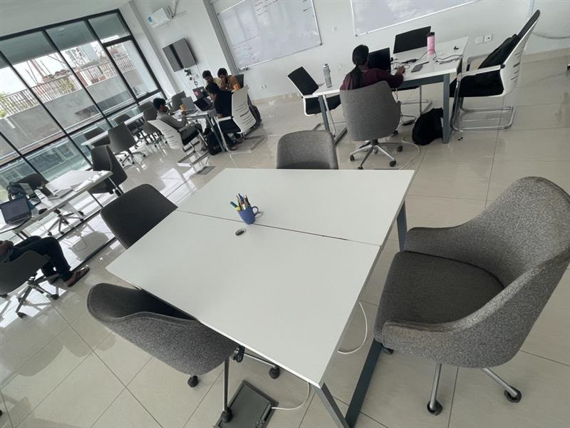 Open desk area